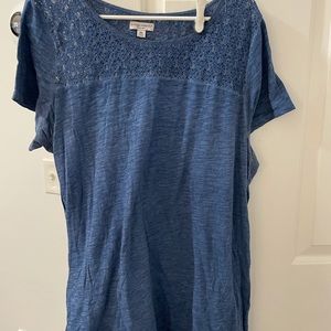Blue maternity shirt